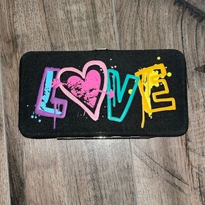 Claire’s LOVE Graffiti Clasp Wallet